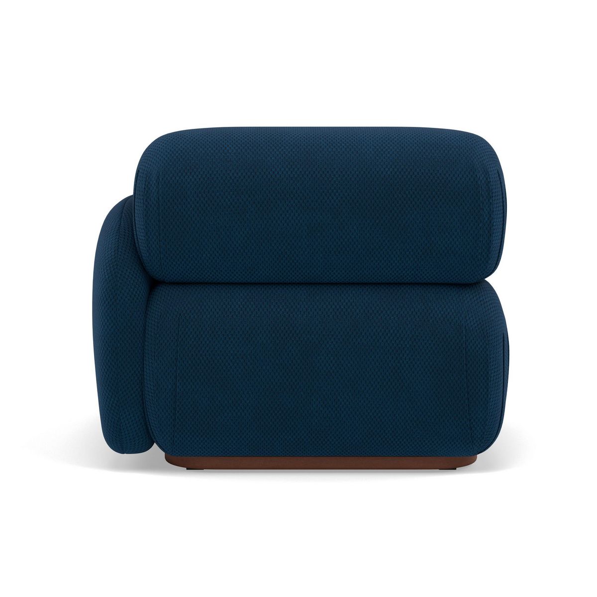 LISA DESIGN Penelope - module d'assise droit en velours texturé