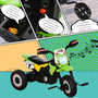 Voir la diapositive 4 : HOMCOM Tricycle enfants moto cross effets musicaux et lumineux coffre rangement