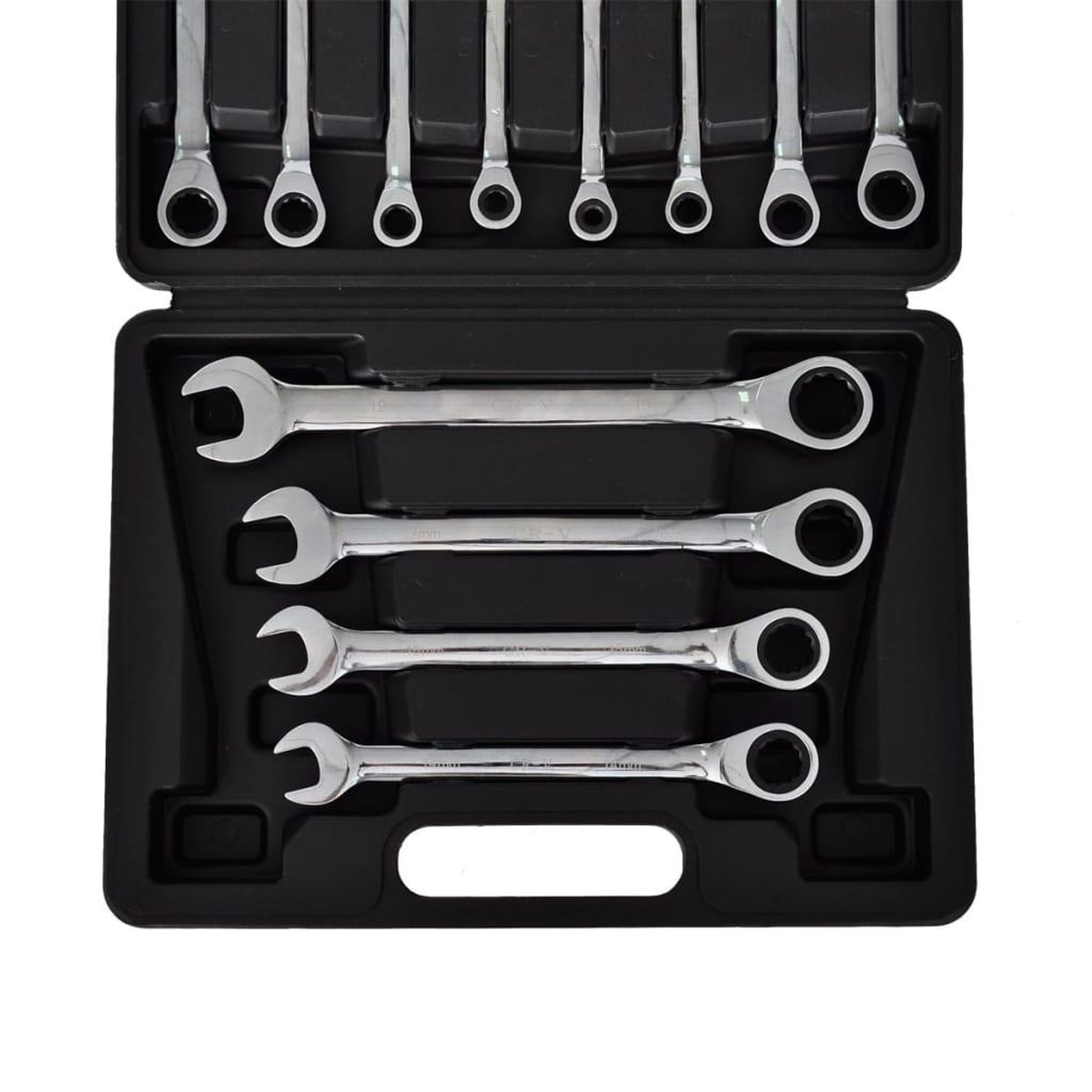 Voir la diapositive 3 : VIDAXL Jeu de cles a cliquet 12 pcs