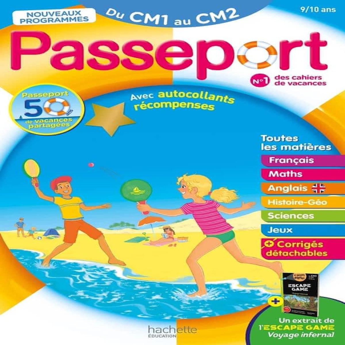 PASSEPORT TOUTES LES MATIERES DU CM1 AU CM2. AVEC AUTOCOLLANTS RECOMPENSES ET UN EXTRAIT DE L'ESCAPE GAME VOYAGE INFERNAL, Barthomeuf Claire