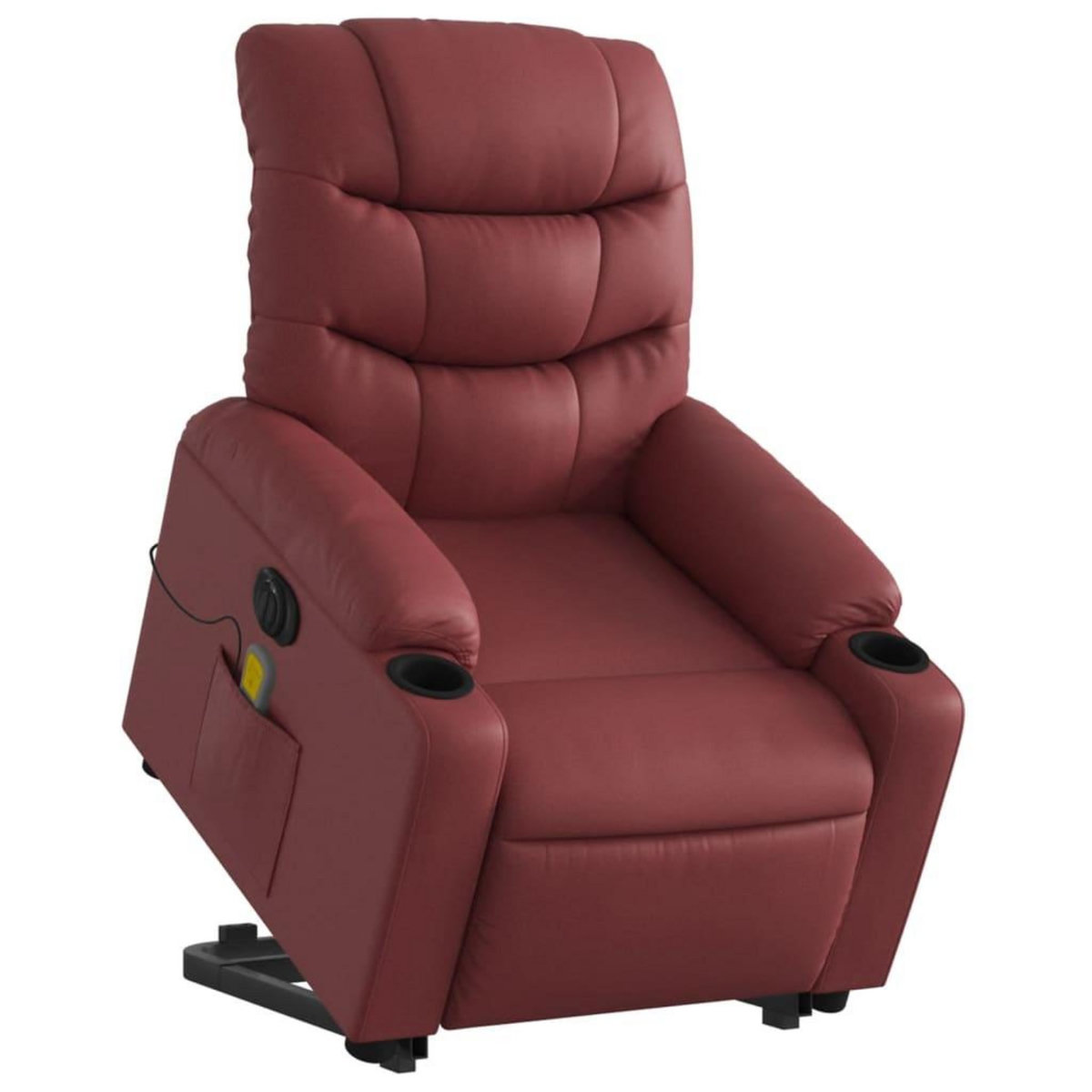 VIDAXL Fauteuil inclinable de massage electrique rouge bordeaux