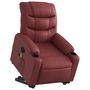 Voir la diapositive 3 : VIDAXL Fauteuil inclinable de massage electrique rouge bordeaux