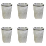 Paris Prix Lot de 6 Tasses  Au Grès du Temps  7cm Gris