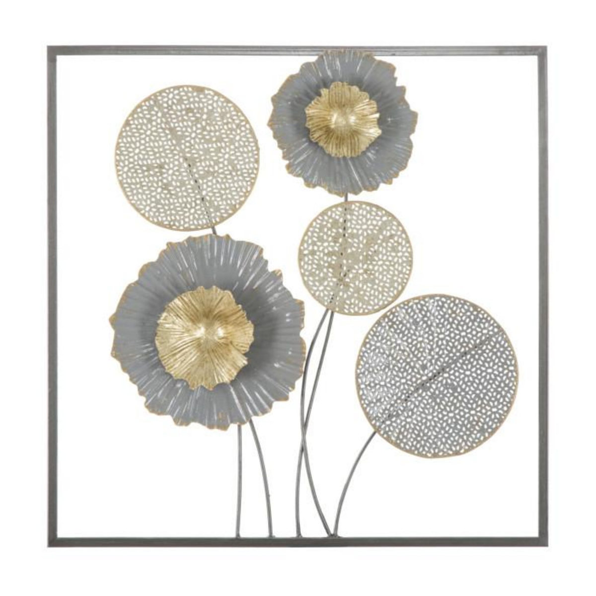 Paris Prix Décoration Murale Encadrée en Métal  Sqity  50cm Multicolore