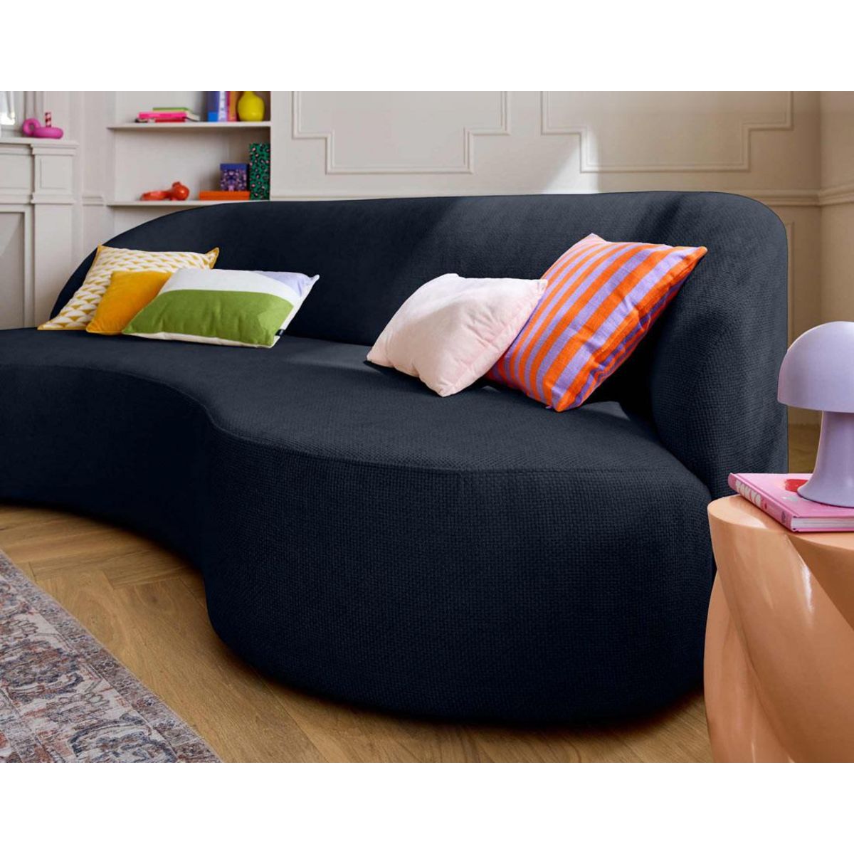 LISA DESIGN Polaris - canapé 3 places - en velours texturé