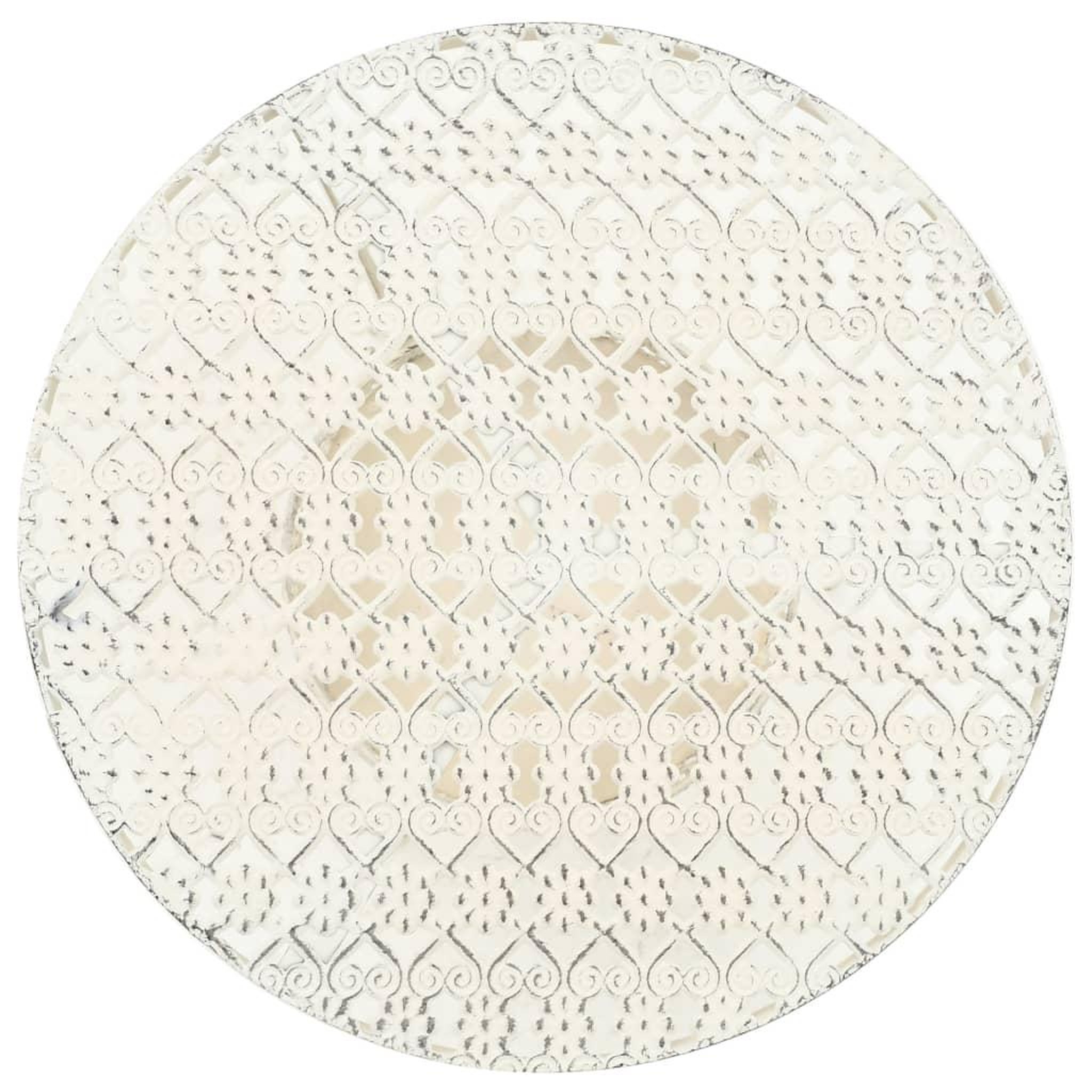 Voir la diapositive 2 : VIDAXL Table de bistro Style vintage Ronde Metal 40x70 cm Blanc