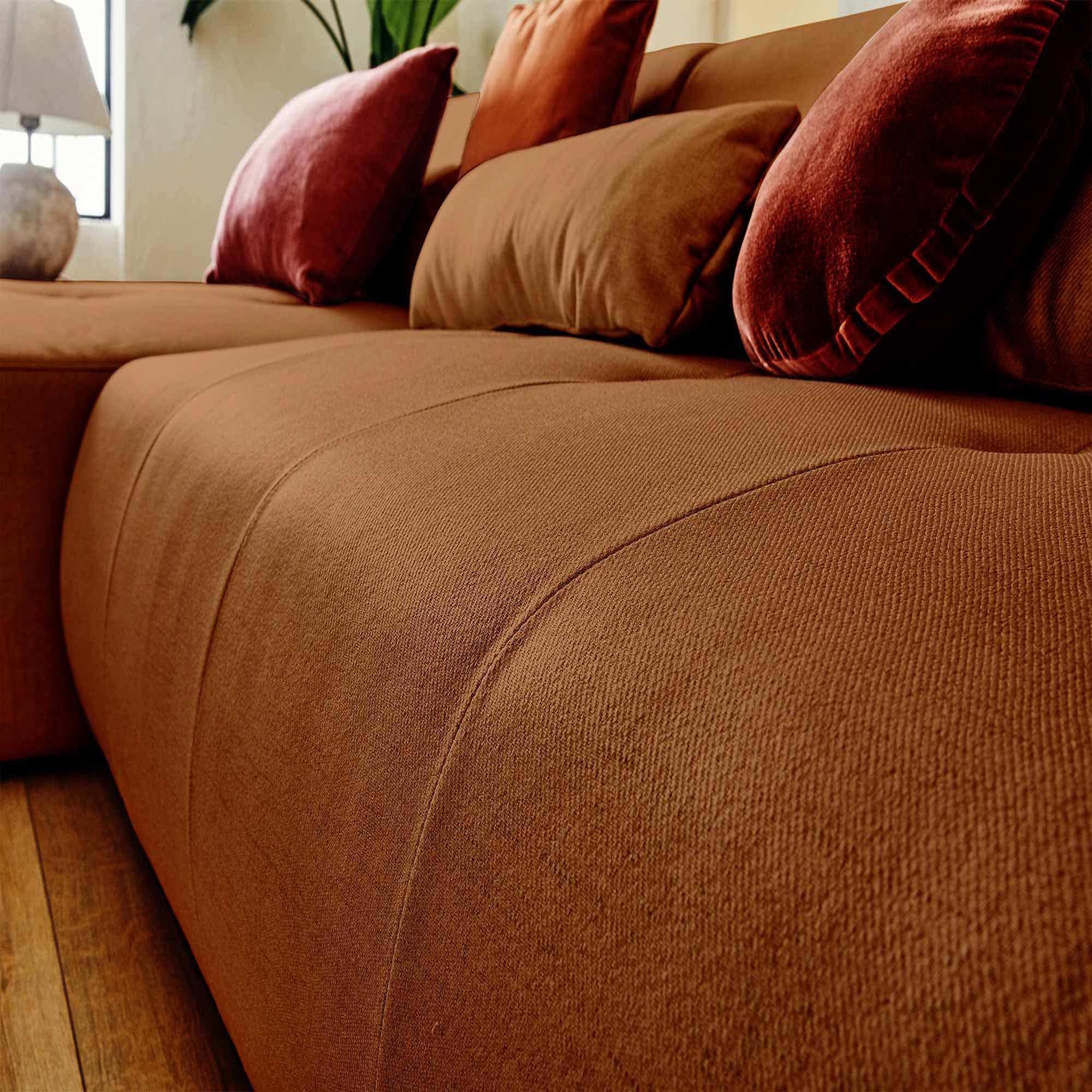 Voir la diapositive 5 : LISA DESIGN Onyx - canapé modulable d'angle réversible 4 places - en tissu