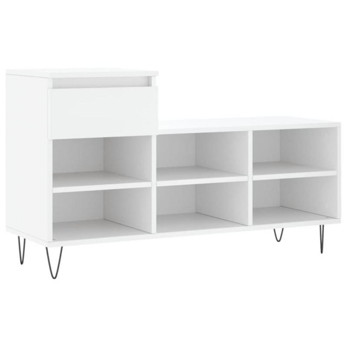 VIDAXL Armoire à chaussures Blanc 102x36x60 cm Bois d ingénierie