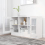 Voir la diapositive 3 : VIDAXL Armoire a vitrine Blanc 120x30,5x70 cm Bois d'ingenierie