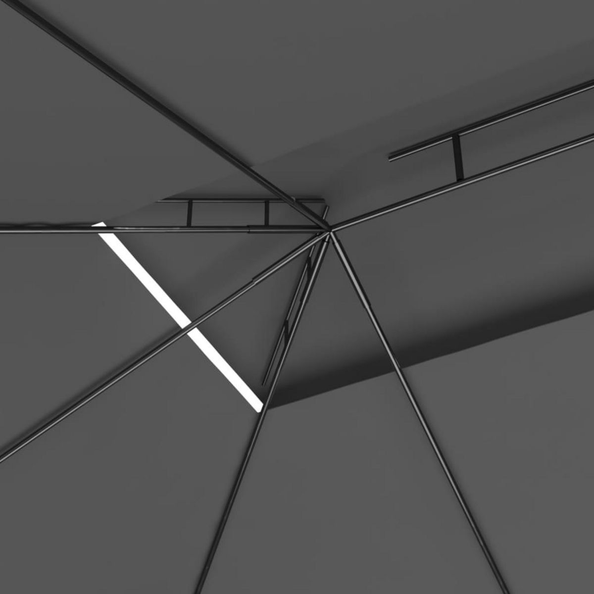 VIDAXL Belvedere 4x3x2,7 m Anthracite 160 g/m^2