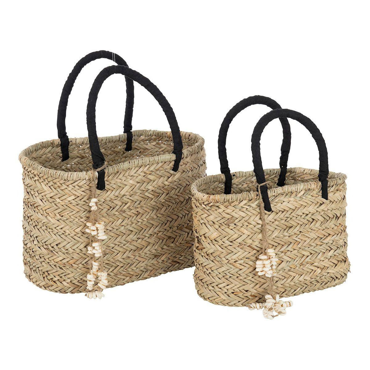 Paris Prix Sac de Plage  Coquillages  37cm Naturel & Noir