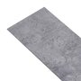 VIDAXL Planches de plancher PVC 5,02 m^2 2 mm Autoadhesif Gris ciment