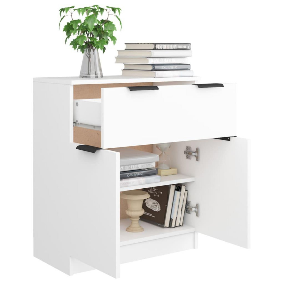 VIDAXL Buffet Blanc 60x30x70 cm Bois d'ingenierie
