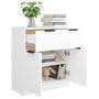 Voir la diapositive 4 : VIDAXL Buffet Blanc 60x30x70 cm Bois d'ingenierie