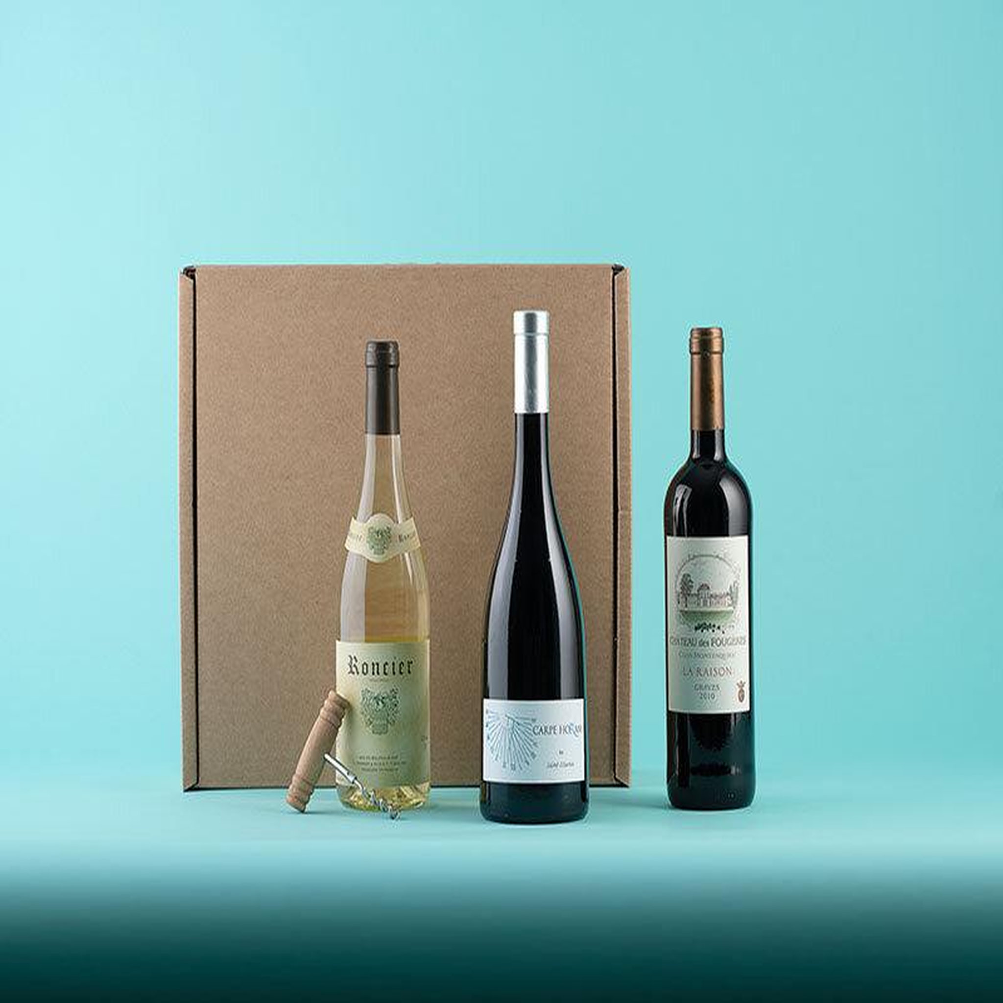 Voir la diapositive 3 : Smartbox Coffret de 3 bouteilles : vin rouge et vin blanc livrés à domicile - coffret cadeau gastronomie