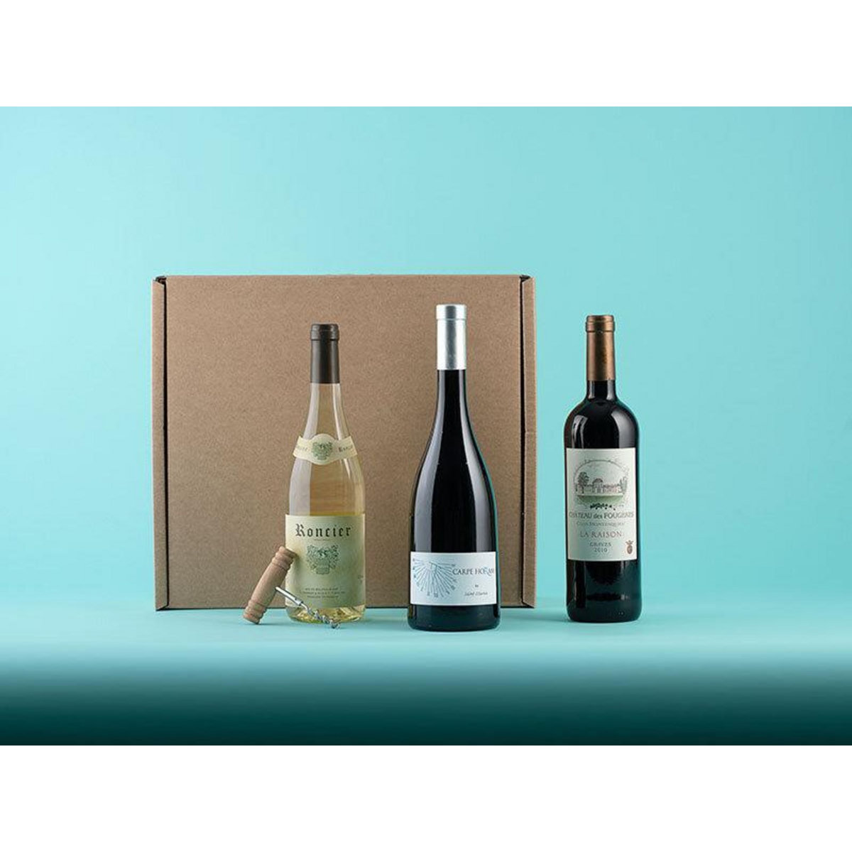 Smartbox Coffret de 3 bouteilles : vin rouge et vin blanc livrés à domicile - Coffret Cadeau Gastronomie