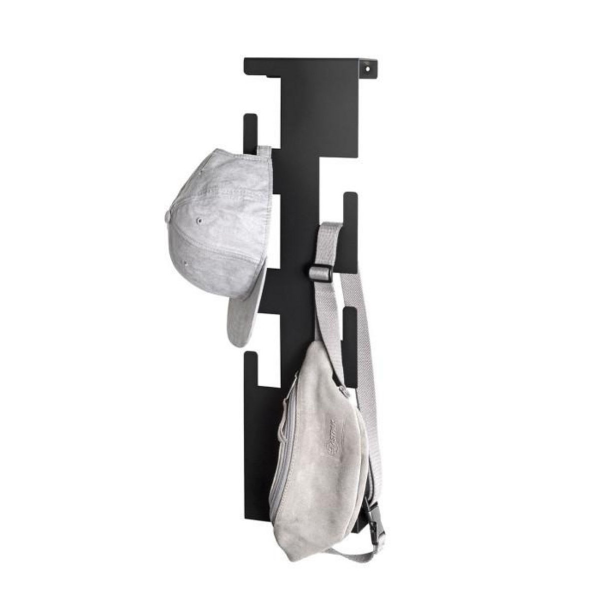 Paris Prix Patère Murale Design  6 Crochets  60cm Noir