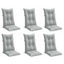 Voir la diapositive 3 : VIDAXL Coussins de chaise a dossier haut lot de 6 gris clair melange