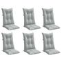 Voir la diapositive 3 : VIDAXL Coussins de chaise a dossier haut lot de 6 gris clair melange
