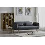 Voir la diapositive 3 : CONCEPT USINE Canapé convertible 3 places en tissu gris SOTCHI