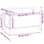 Voir la diapositive 6 : VIDAXL Table basse Blanc 90x44,5x45 cm Bois d'ingenierie