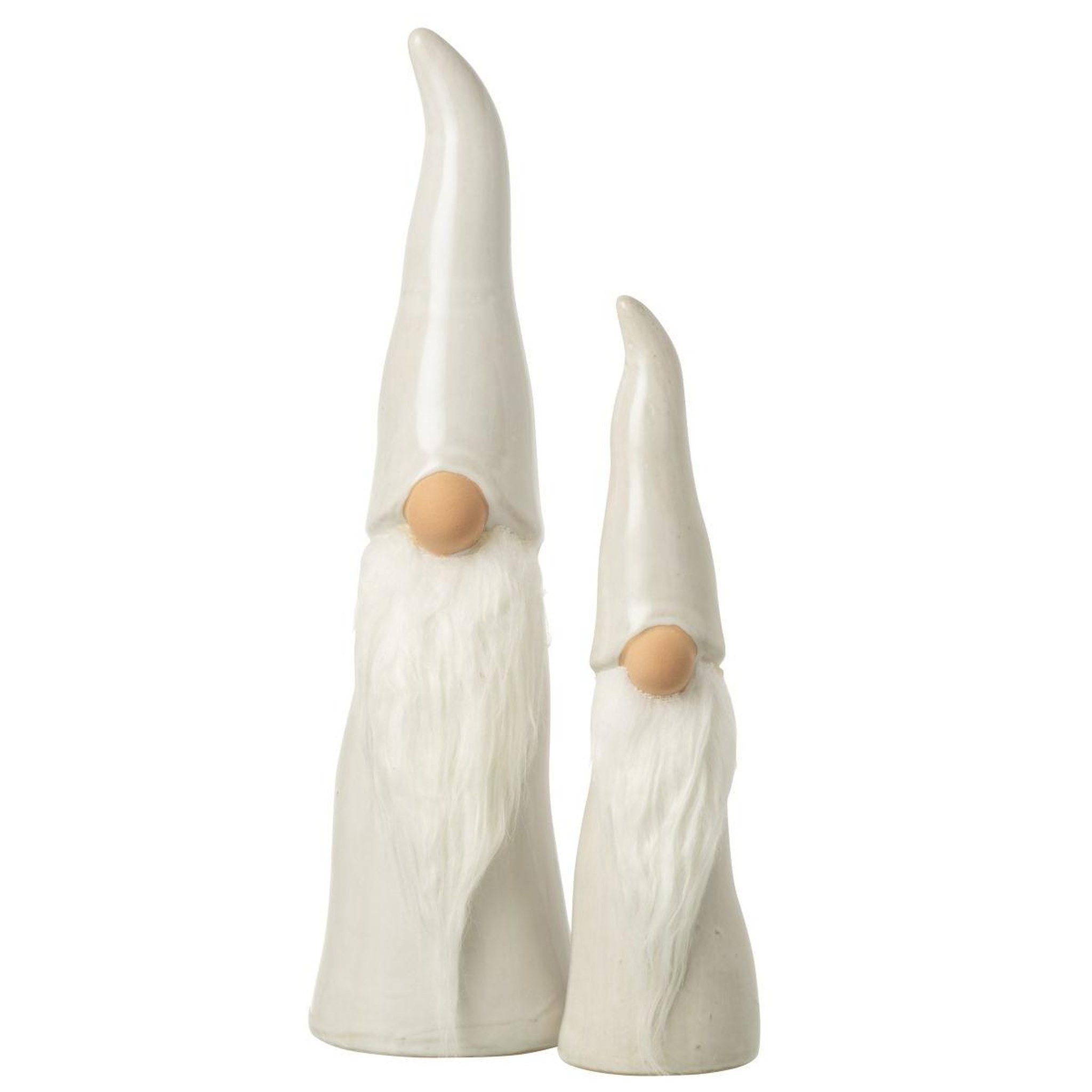 Voir la diapositive 2 : J-LINE Statuette lutin  chapeau pointu  40cm gris clair