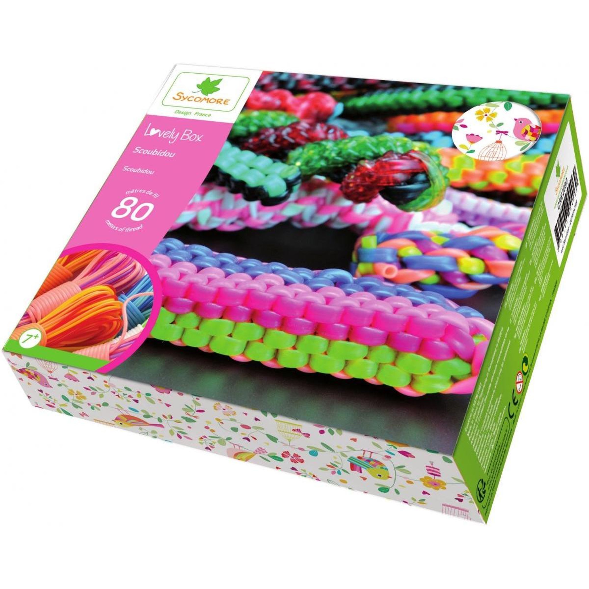 Au Sycomore Lovely Box Scoubidou Kit creatif