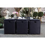 Voir la diapositive 5 : CONCEPT USINE MIAMI - Salon de jardin 6 places noir-noir + housse de protection MIAMI