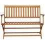 Voir la diapositive 3 : VIDAXL Banc de jardin avec coussin 120 cm Bois d'acacia massif