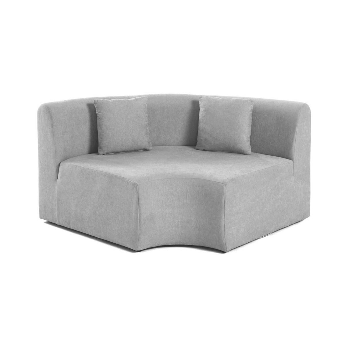 LISA DESIGN Ikare - module d'assise d'angle réversible - en tissu