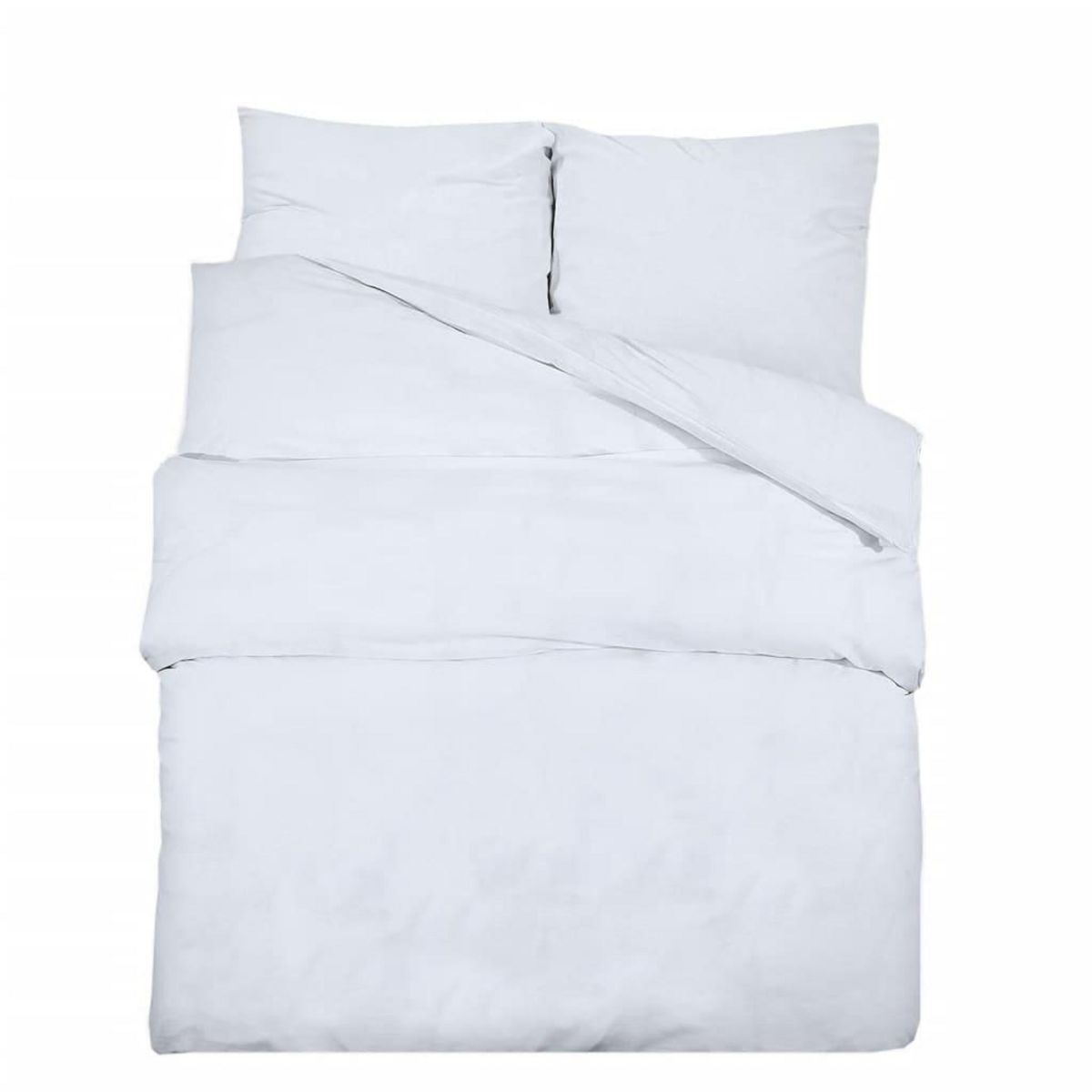 VIDAXL Ensemble de housse de couette Blanc 225x220 cm Coton