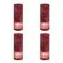 BOLSIUS Bolsius Bougies pilier rustiques Shine 4 pcs 190x68 mm Rouge velours