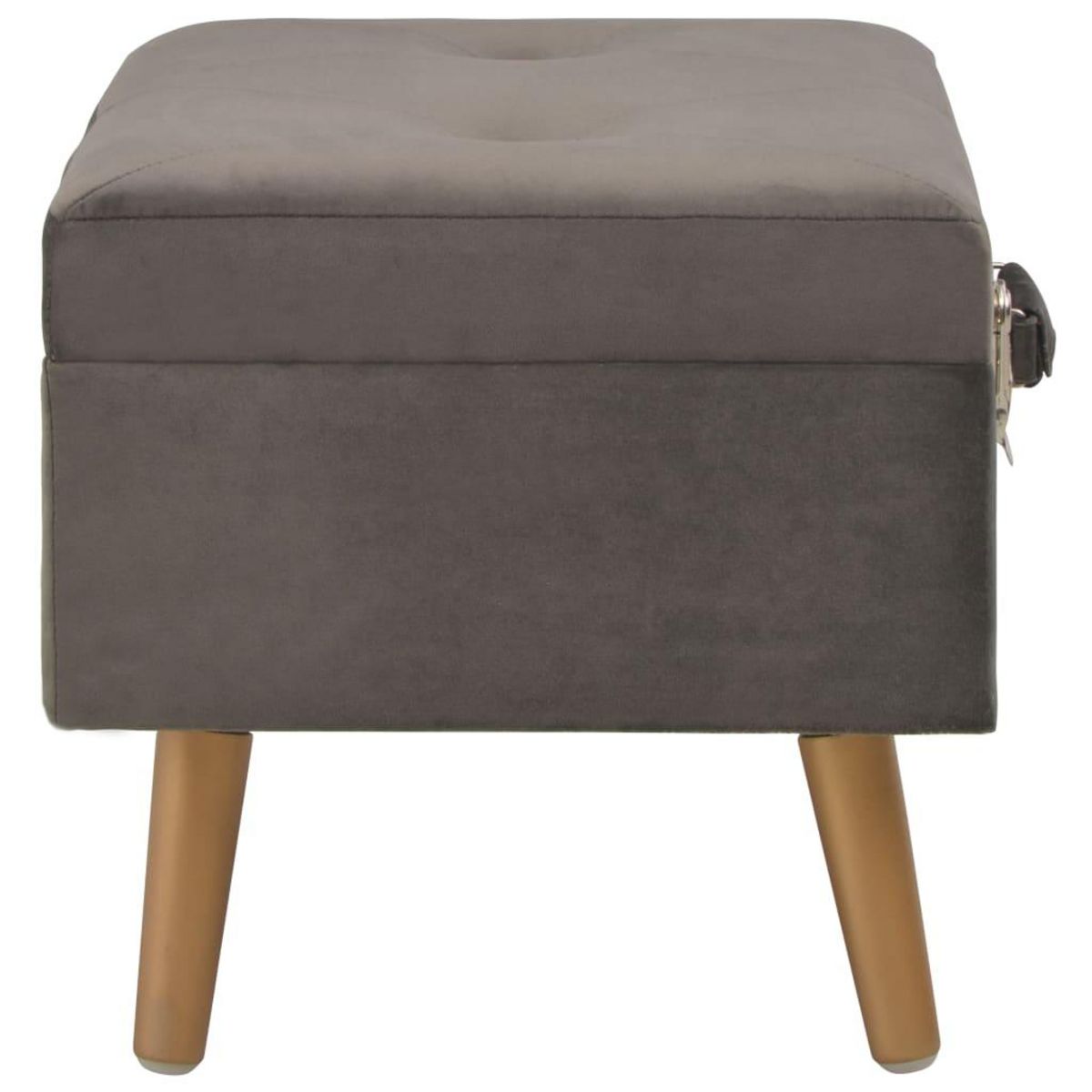 VIDAXL Tabouret de rangement 40 cm Gris Velours