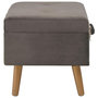 Voir la diapositive 4 : VIDAXL Tabouret de rangement 40 cm Gris Velours