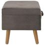 Voir la diapositive 4 : VIDAXL Tabouret de rangement 40 cm Gris Velours