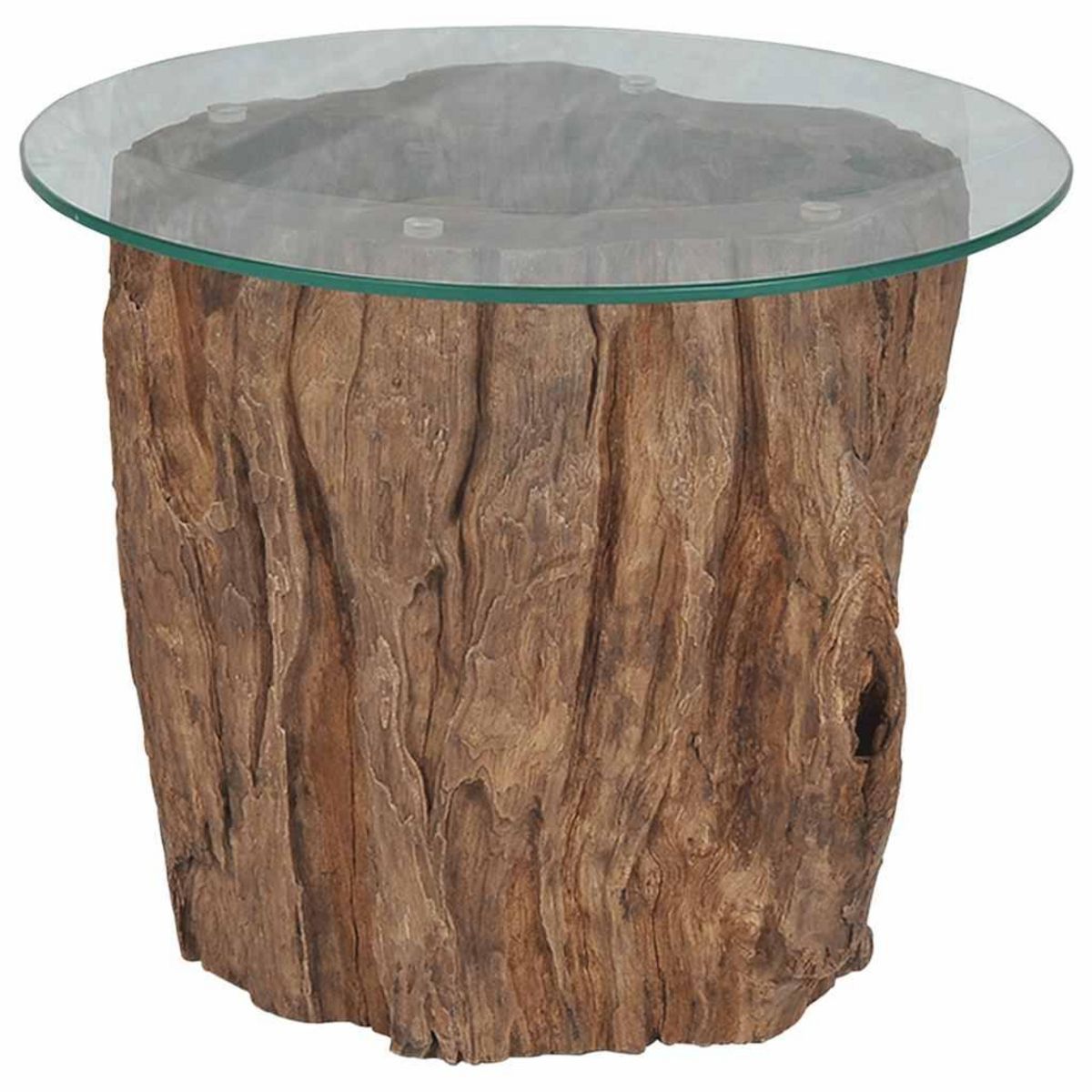 VIDAXL Table basse Teck Verre 50x40 cm