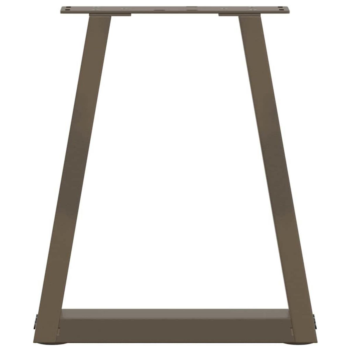 VIDAXL Pieds de table a manger en forme de V 2 pcs acier naturel acier