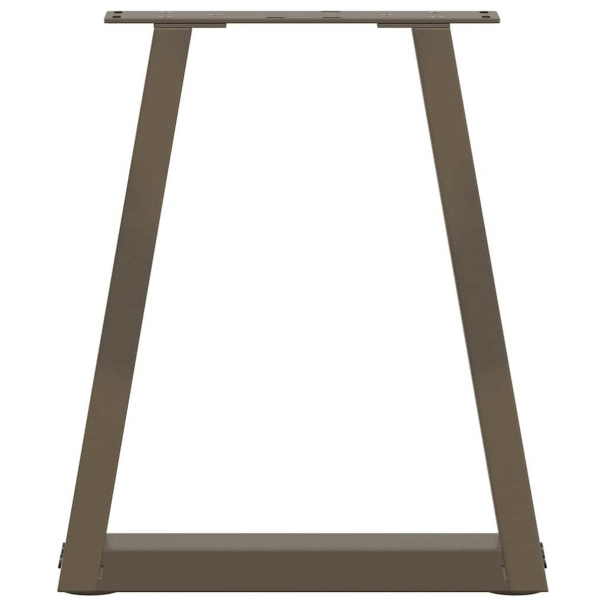 VIDAXL Pieds de table a manger en forme de V 2 pcs acier naturel acier