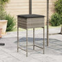 Voir la diapositive 1 : VIDAXL Tabourets de bar jardin coussins lot de 2 gris resine tressee