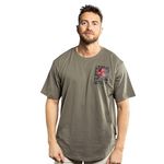 CAPSLAB T-shirt homme confort fit avec print Naruto Shippuden Kakashi. Coloris disponibles : Vert