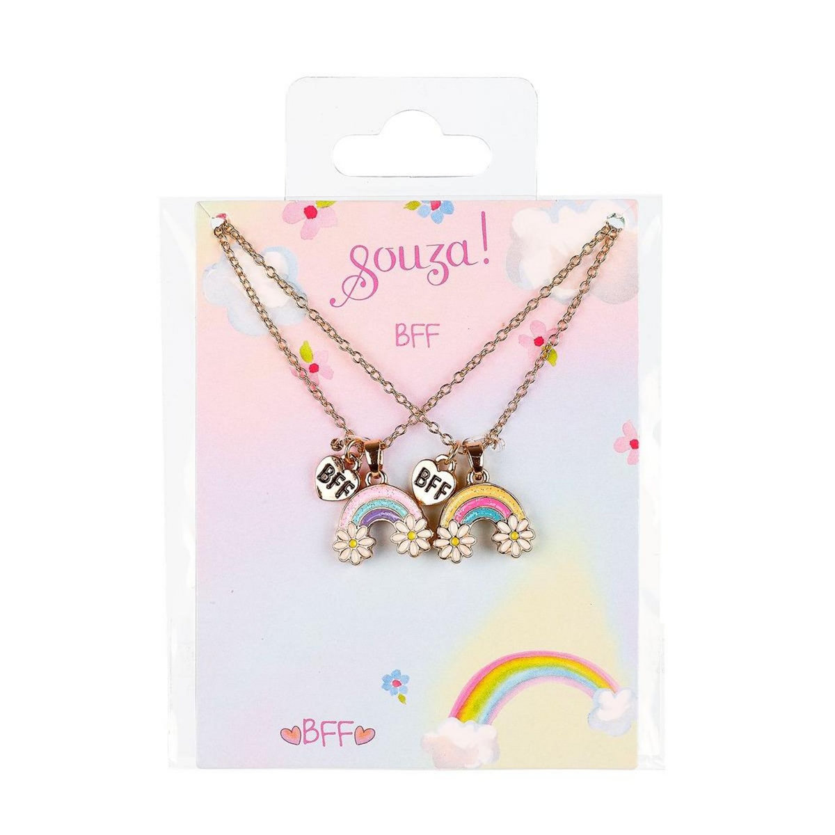 SOUZA Set de deux colliers BFF arc­ en ­ciel