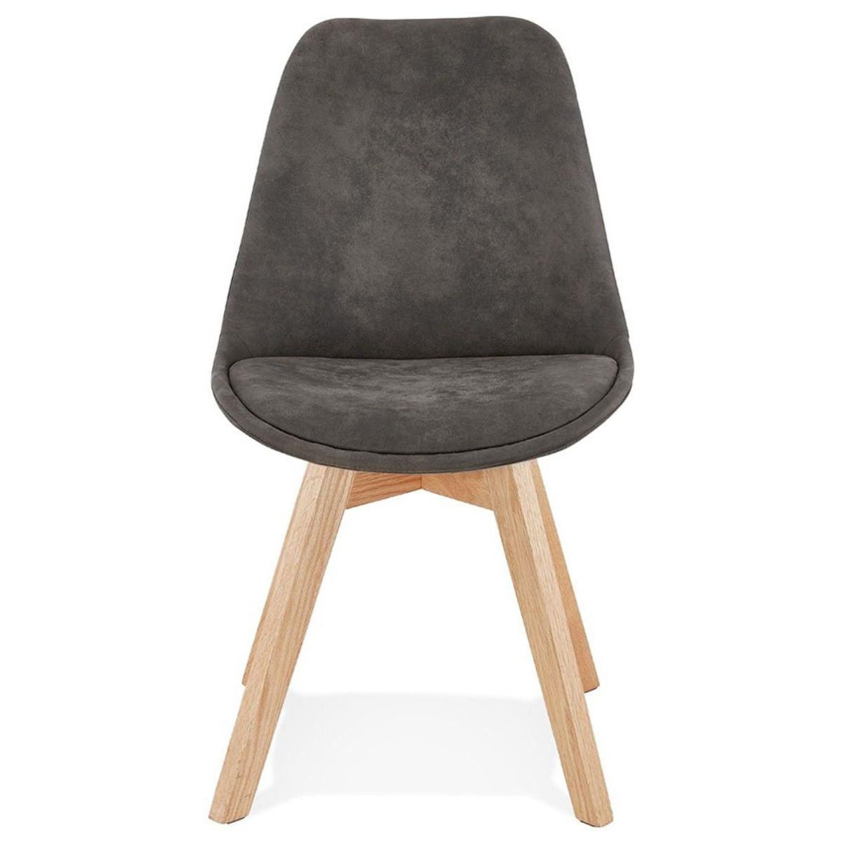 Paris Prix Chaise Design  Mirka  85cm Gris Foncé & Naturel