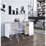 Voir la diapositive 5 : Bureau d'angle droit style indutriel avec rangement L136cm CHELSEA
