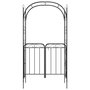Voir la diapositive 3 : VIDAXL Arche de jardin avec portail noir 108x45x235 cm acier