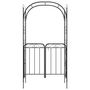 Voir la diapositive 3 : VIDAXL Arche de jardin avec portail noir 108x45x235 cm acier
