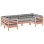 Voir la diapositive 2 : VIDAXL Salon de jardin 6 pcs et coussins bois massif sapin de douglas