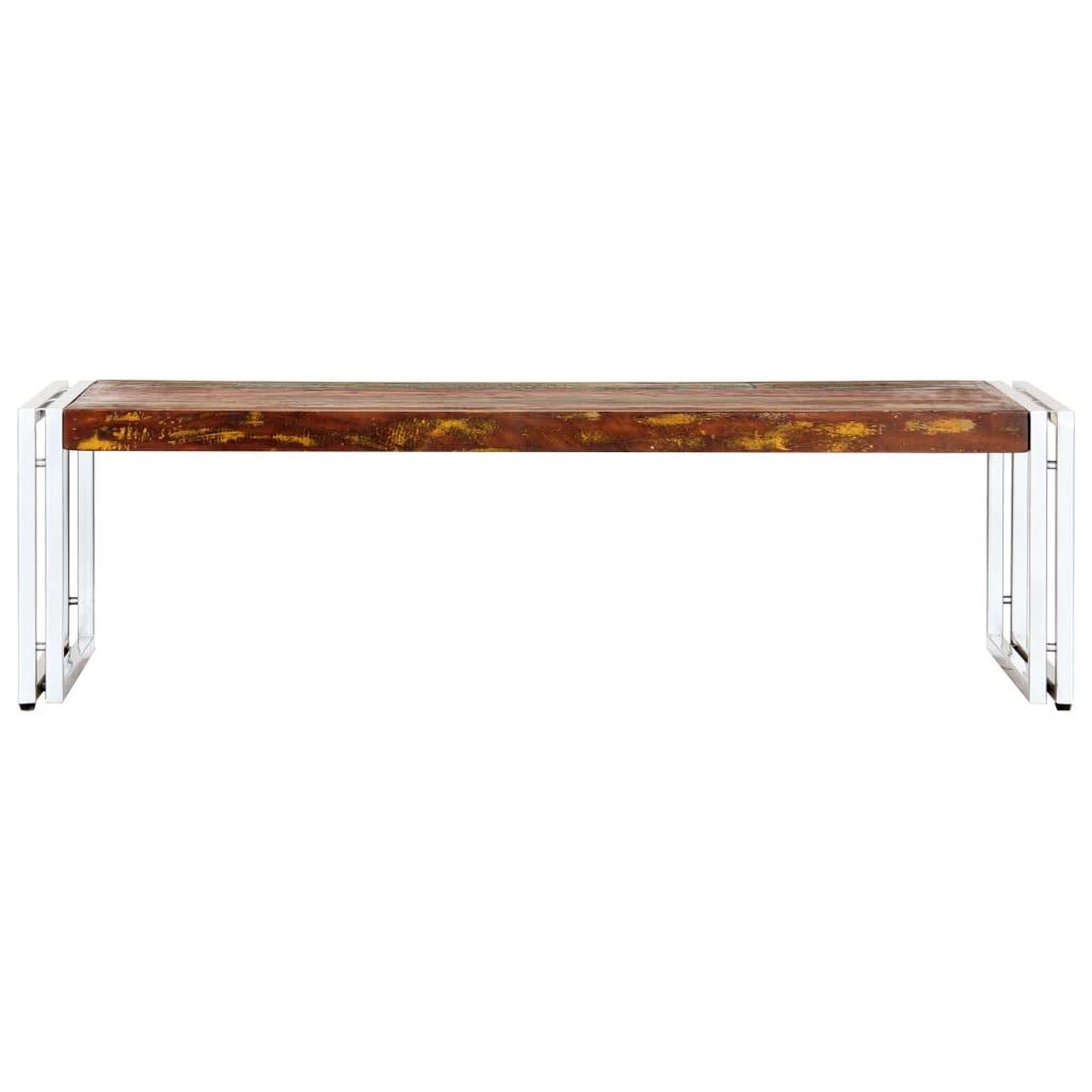 Voir la diapositive 2 : VIDAXL Table basse 120x60x35 cm Bois de recuperation solide