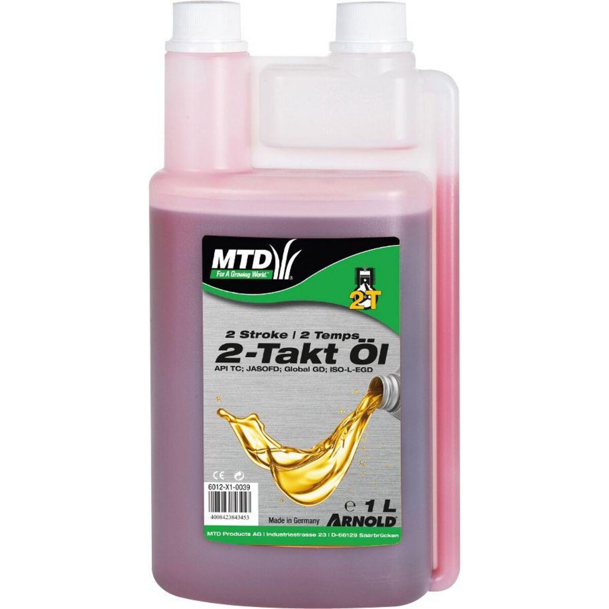 ARNOLD Huile semi-synthétique API-TC pour moteurs 2 temps - bidon doseur 1 l