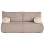 Voir la diapositive 4 : BEST MOBILIER Marvin - canapé 3 places convertible et coffre en fausse fourrure côtelée avec 2 coussins boule inclus