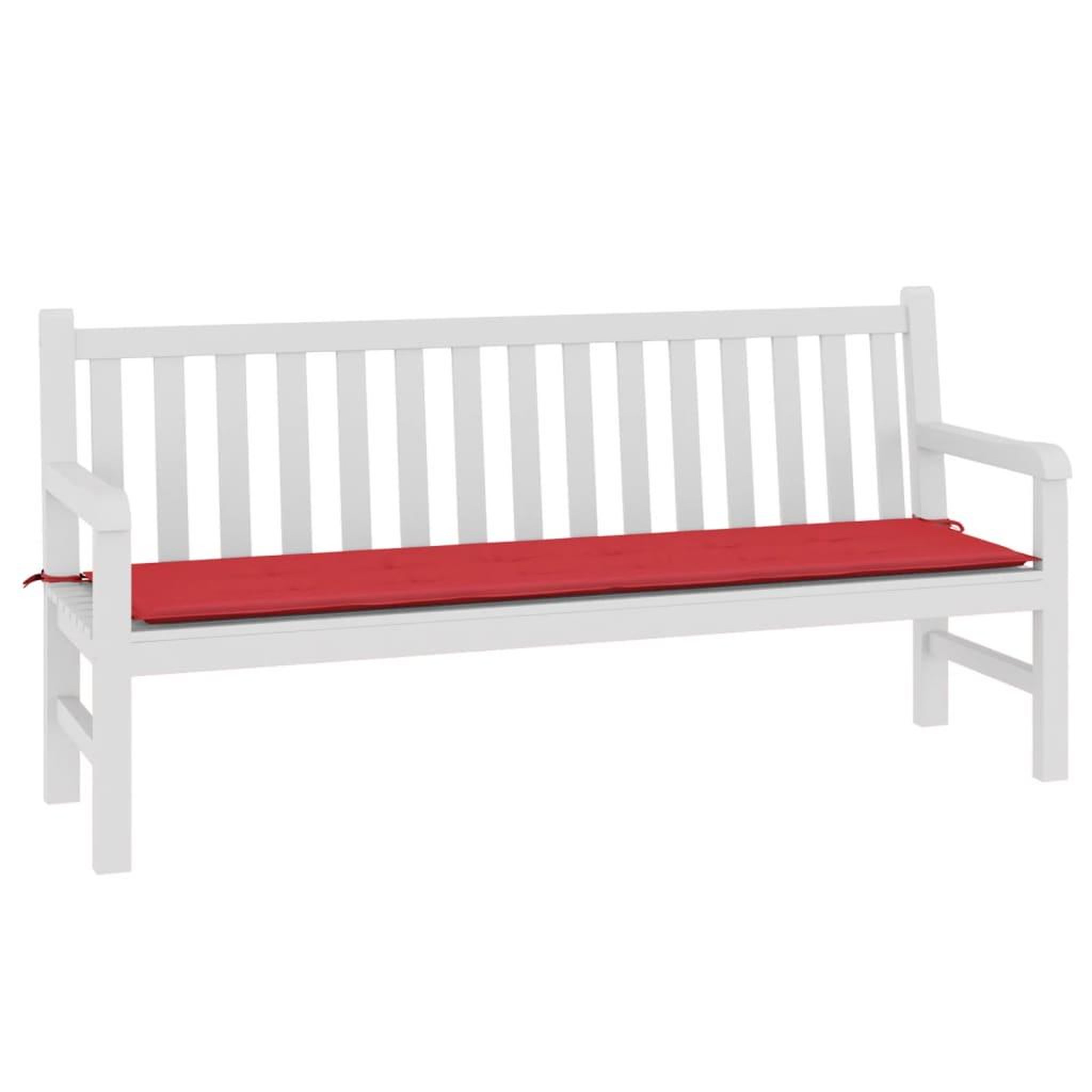 Voir la diapositive 3 : VIDAXL Coussin de banc de jardin rouge 180x50x3 cm tissu oxford